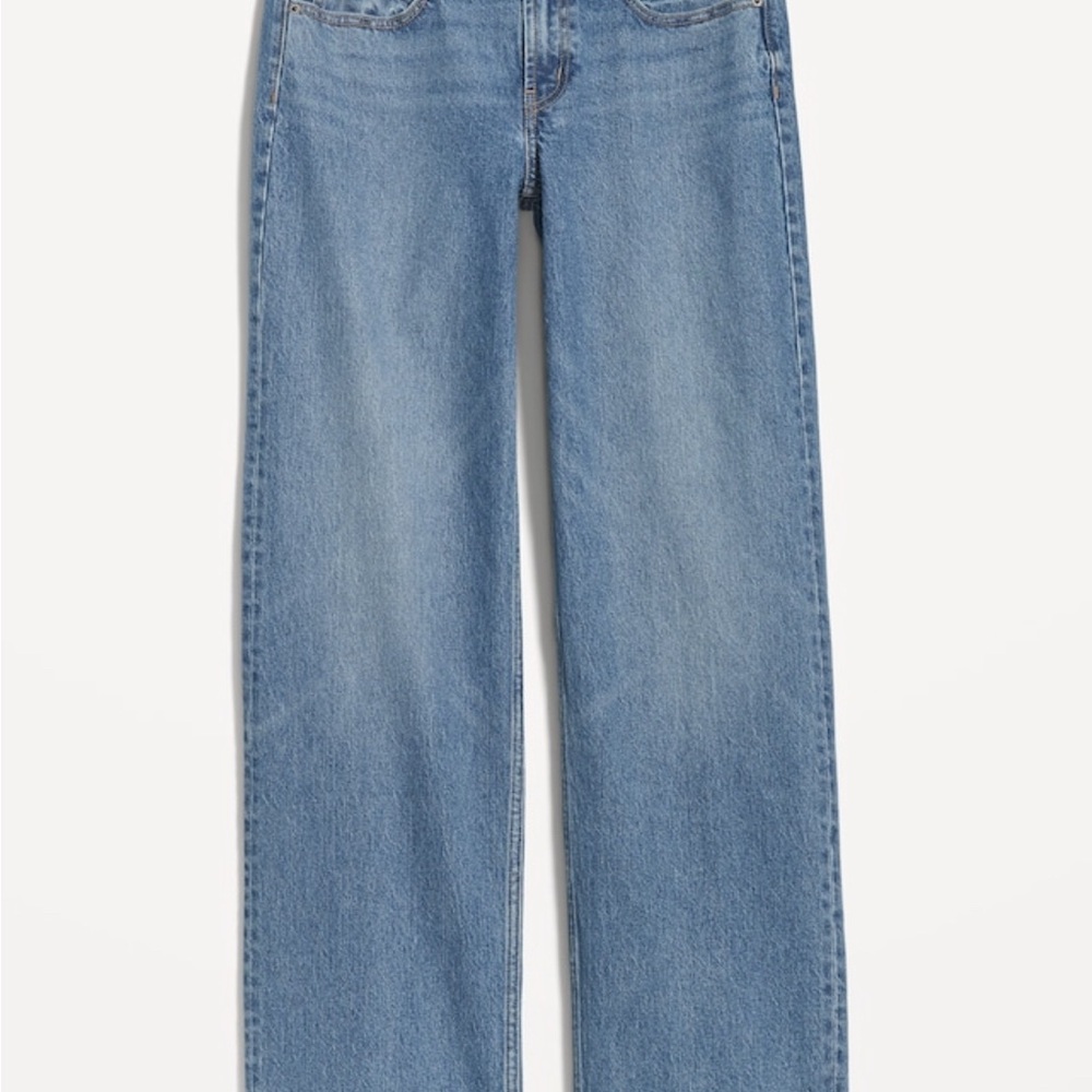 Wide leg jeans in medium wash